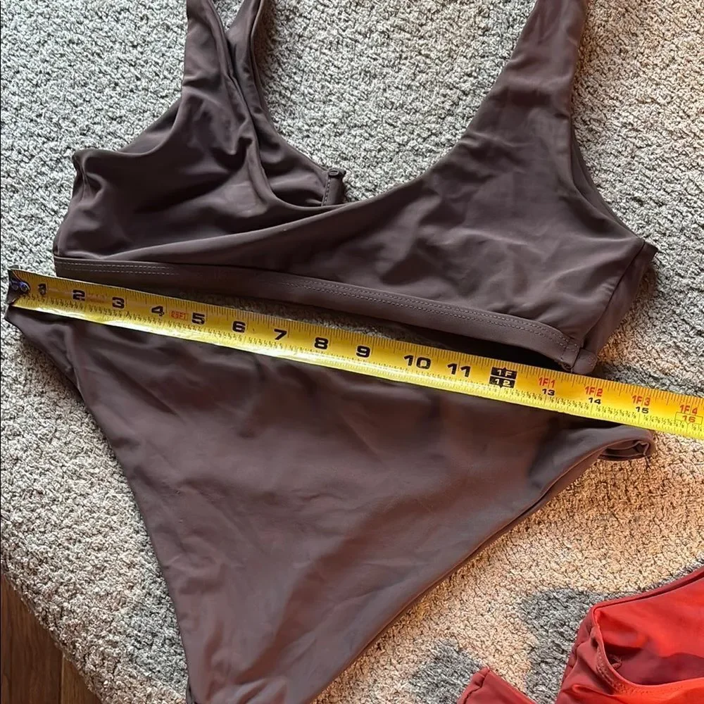 Stylish Women's Swimwear Set -burnt orange and mauve